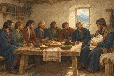 მეცხვარე შვიდ ძმას საკუთარ სახლში პატარასთან ერთად მასპინძლობს.