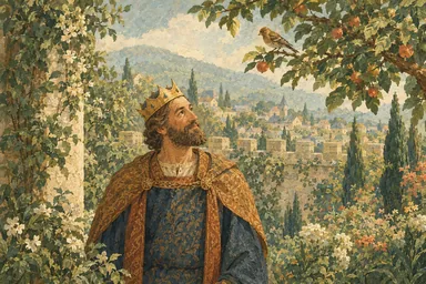სკვინჩა მეფის ბაღის ტოტზე ჯდება.