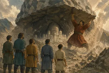 გორიგლეჯია მთის საფარს სწევს და მარმარილოს სასახლეს აჩენს.