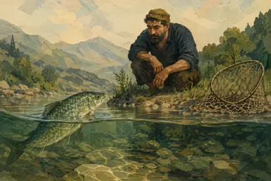 პირველი თევზი მეთევზეს წყლიდან პასუხობს.